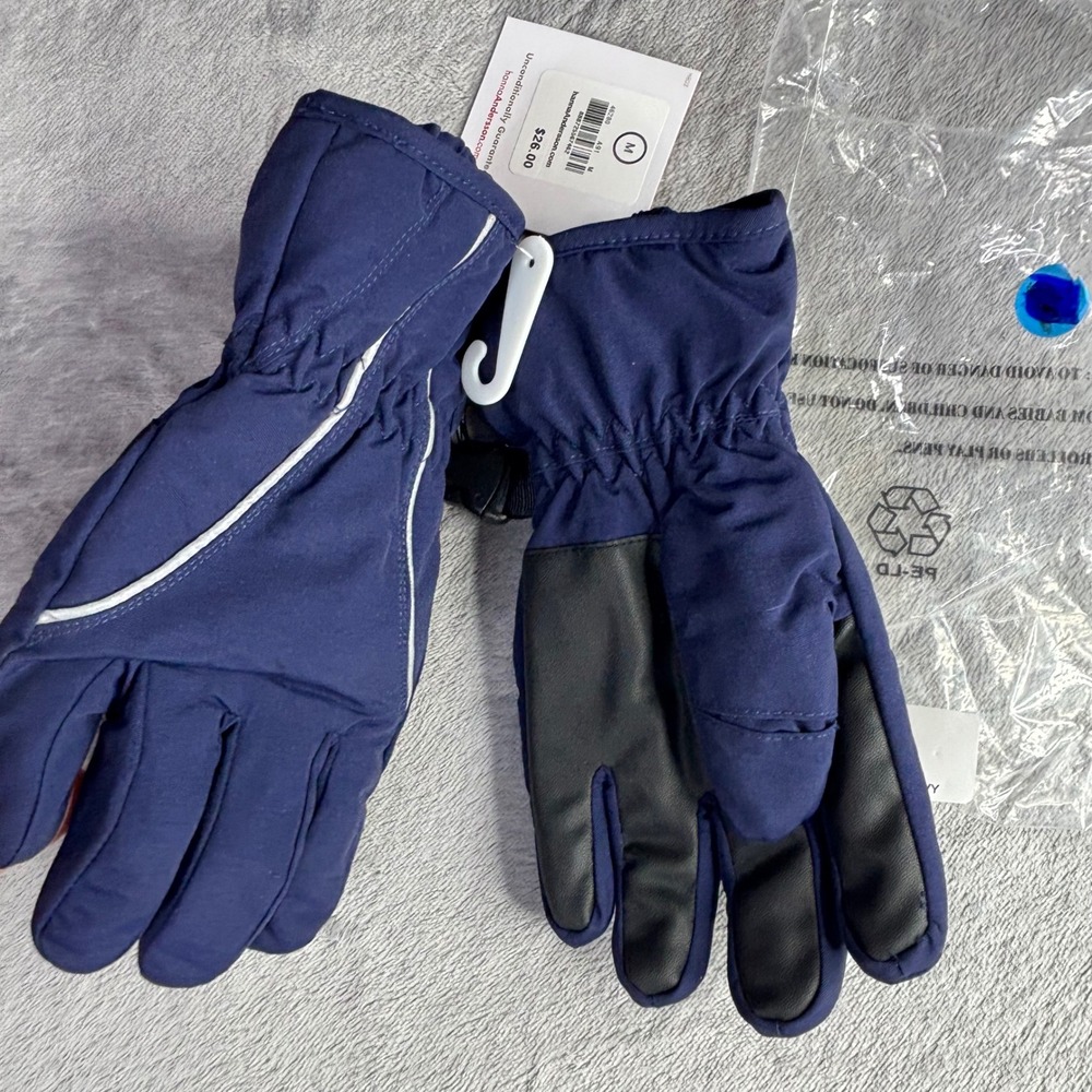 Hanna Andersson Insulated Gloves Kids Size M Navy Blue 3M Reflective 46280-A91-M